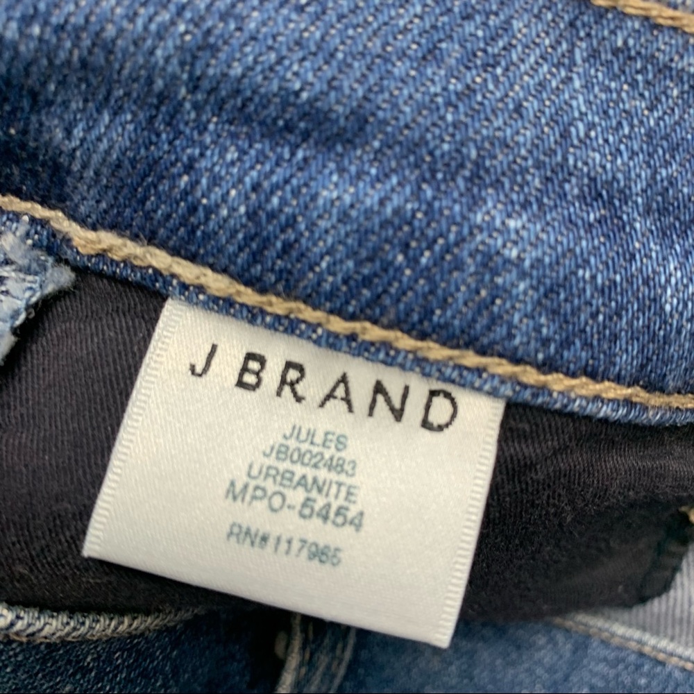 J Brand Jules Rhinestone Tuxedo Stripe Straight Leg Jeans in Urbanite Sz 26 - Picture 8 of 16